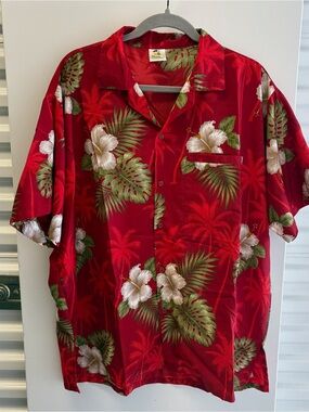 HAWAIIAN Tropical RIMA Short Sleeve Beach Shirt